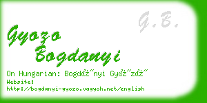 gyozo bogdanyi business card